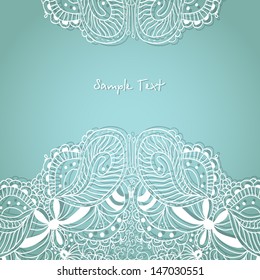Vintage doodle lace background