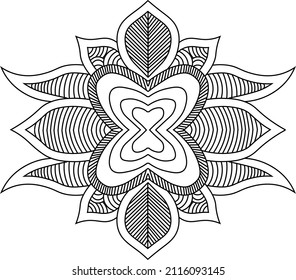 vintage doodle pattern tatto design mehdi henna hotel logo mandala