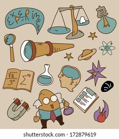 Vintage doodle Science Vector