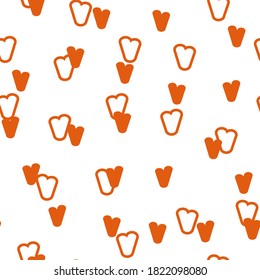 Vintage doodle seamless pattern with hearts. Cute repeating background. Vector pattern.
