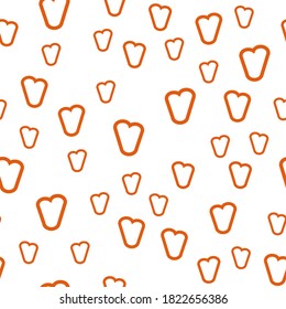 Vintage doodle seamless pattern with hearts. Cute repeating background. Vector pattern.