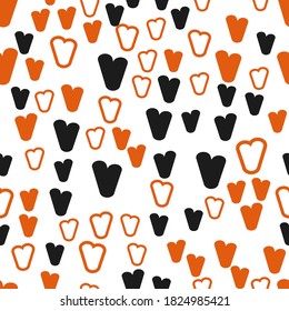 El doodle vintage es un patrón sin fisuras con los corazones. Recortar el fondo de repetición. Patrón vectorial.