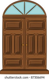 La puerta vintage para el interior. Vector