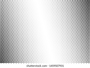Vintage Dots Background. Abstract Gradient Texture. Halftone Black and White Pattern. Modern Pop-art Overlay. Vector illustration