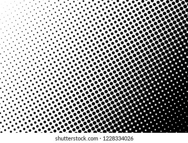 Vintage Dots Background. Black and White Distressed Overlay. Abstract Halftone Pattern. Gradient Texture. Vector illustration