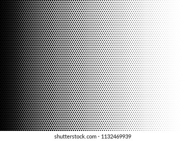 Vintage Dots Background. Fade Pattern. Black and White Overlay. Modern Monochrome Backdrop. Vector illustration