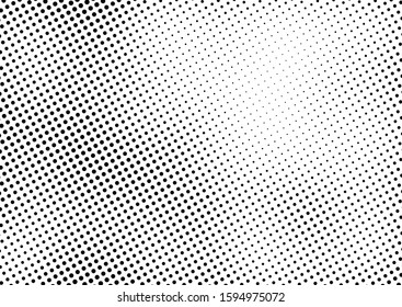 Vintage Dots Background. Fade Points Overlay. Pop-art Monochrome Texture. Grunge Pattern. Vector illustration