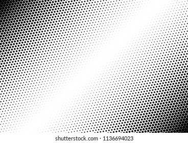 Vintage Dots Background. Gradient Pop-art Overlay. Black and White Monochrome Texture. Grunge Points Pattern. Vector illustration