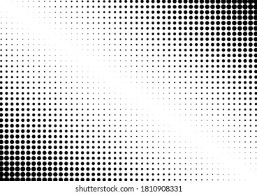 Vintage Dots Background. Gradient Texture. Black and White Overlay. Pop-art Pattern. Vector illustration