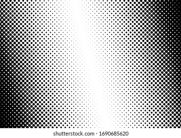 Vintage Dots Background. Grunge Pattern. Monochrome Pop-art Overlay. Fade Distressed Texture. Vector illustration