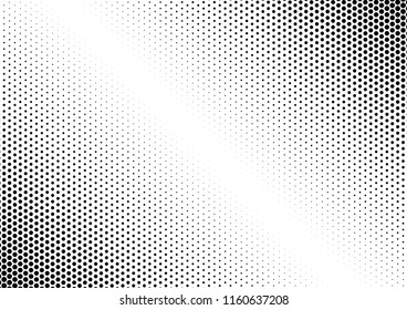 Vintage Dots Background. Grunge Points Texture. Gradient Distressed Backdrop. Black and White Overlay. Vector illustration