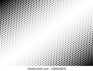 Vintage Dots Background. Halftone Black and White Backdrop. Pop-art Pattern. Gradient Texture. Vector illustration