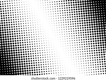Vintage Dots Background. Monochrome Gradient Backdrop. Fade Pattern. Modern Texture. Vector illustration