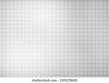 Vintage Dots Background. Monochrome Grunge Backdrop. Gradient Halftone Pattern. Fade Modern Texture. Vector illustration