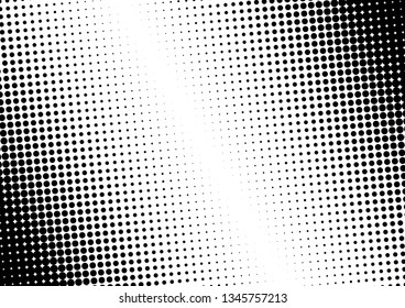 Vintage Dots Background. Monochrome Overlay. Modern Black and White Texture. Grunge Backdrop. Vector illustration