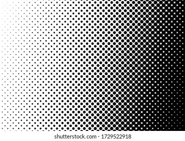 Vintage Dots Background. Pop-art Pattern. Black and White Distressed Backdrop. Grunge Texture. Vector illustration