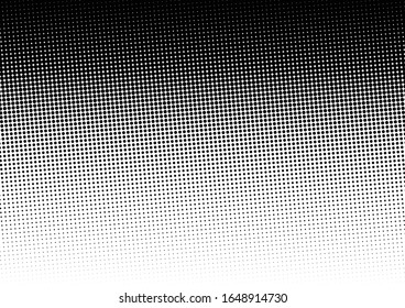 Vintage Dots Background. Pop-art Points Texture. Distressed Backdrop. Monochrome Gradient Overlay. Vector illustration