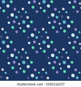 Vintage dots seamless pattern. Minimalist decoration background. Repeated texture in doodle style for fabric, wrapping paper, wallpaper, tissue. Vector illustration.