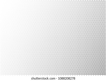 Vintage Dotted Halftone Background. Gradient Black and White Backdrop. Distressed Fade Overlay. Monochrome Points Pattern. Vector illustration
