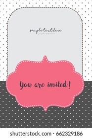 Vintage dotted label design 