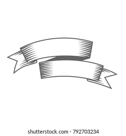 Vintage double banner - bent ribbon