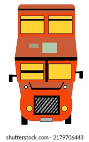 Ilustración vectorial de bus de doble decker vintage.