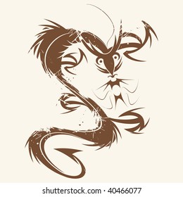 signo de dragón vintage
