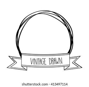 Vintage draw design. ornament icon. sketch concept