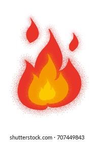 Vintage  drawing of fire / Material of vector illustration