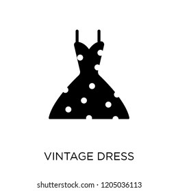 vintage dress icon. vintage dress symbol design from Clothes collection. Simple element vector illustration on white background.