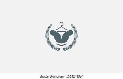 Vintage Dress Logo Brand Illustration #2