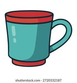 vintage getränk tasse getränk flache farbe vektor grafik vorlage design