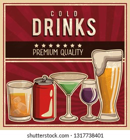 vintage drinks poster