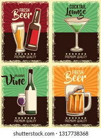 vintage drinks set