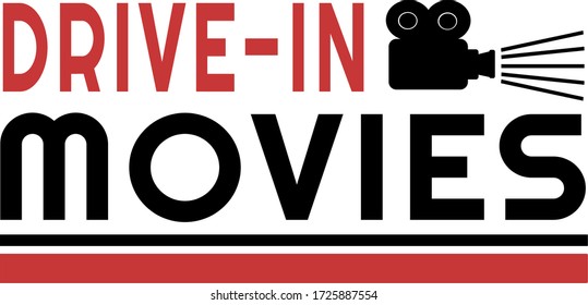 Vintage Drive-In movies with film projector