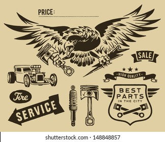 Vintage Eagle And Auto-moto Parts