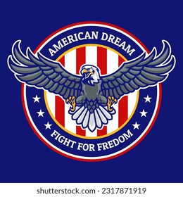 Vintage der Adler-Badge of American Dream