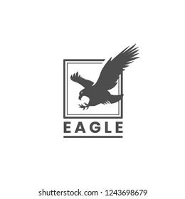 Vintage Eagle Hawk Logo Template Stock Vector (Royalty Free) 1243698679 ...