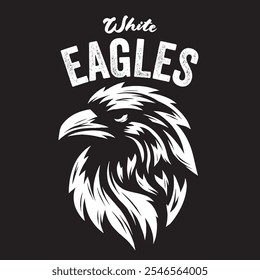 Vintage eagle head illustration for logo and patch needs