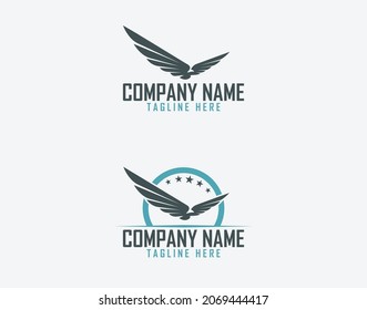 vintage eagle logo vector wings