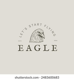 vintage eagle logo for your brand