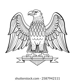 Vintage eagle model, vintage vector illustration