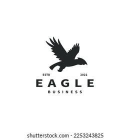 vintage eagle silhouette vector icon logo design illustration