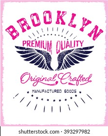 vintage eagle typography and icon for apparel