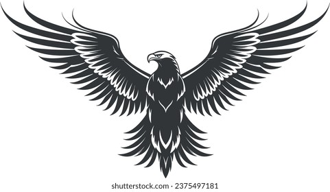 vintage eagle vector illustration for logos, tattoos, stickers, t-shirt designs, hats