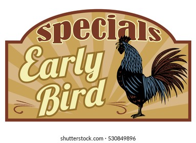 Vintage Early Bird Sign