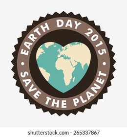 Vintage Earth Day Celebrating Card or Poster Design