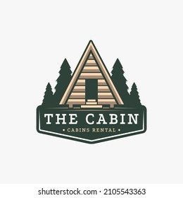 Vintage Earthy Tiny house, hut, cottage, cabin logo vector on white background