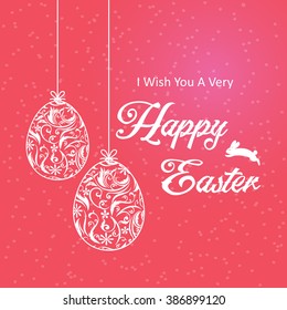 Vintage Easter background / Happy Easter greeting card with Easter egg design