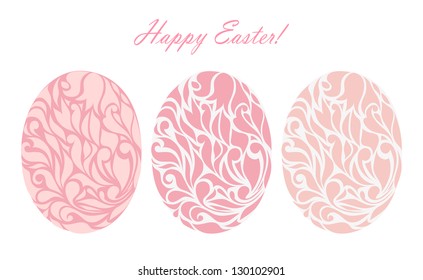 Vintage Easter card with eggs vector eps 8